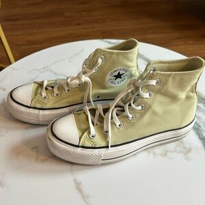 Converse High-Top Sneakers in Light Sage Green